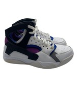 Nike Air Huarache PRM QS Basketball Shoe White Blue Black Mens Size 8.5 - £98.05 GBP