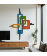 Mid-Century Modern Wall art, Contemporary wall sculpture 38x30 decor by ... - $3,631.95 MXN