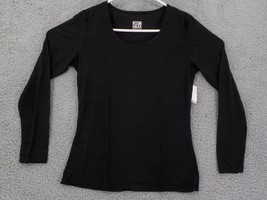 32 DEGREES HEAT ONE WOMENS SHIRT SZ L LONG SLEEVE SCOOP NECK BLACK STRET... - £7.61 GBP