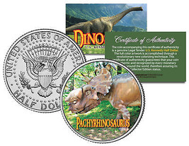 Pachyrhinosaurus ** Collectible Dinosaur ** Jfk Half Dollar U.S. Colorized Coin - £6.95 GBP