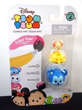 Disney Color Pop Tsum Tsum 3 pack Series 4 Mickey Dumbo Lucky #10 - £7.98 GBP