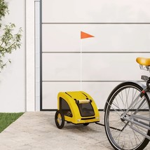 vidaXL Pet Bike Trailer Yellow Oxford fabric, Iron, PVC Small - $3,513.18 MXN