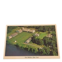 Postcard Aerial View Fort Wilkins State Park Copper Harbor MI Chrome Posted - $4.15
