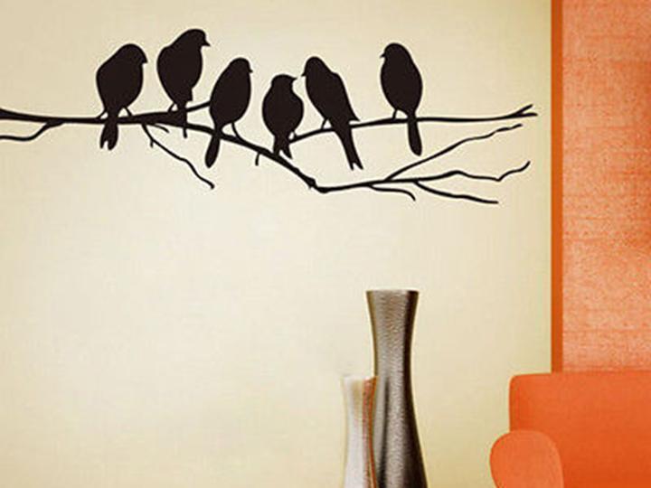 Removable Black Bird Tree Branch Wall Stickers - $24.50