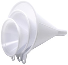 Norpro Plastic Funnel, Set of 3, Set of Three, White - £5.58 GBP