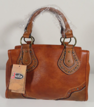 Justin Boots Womens Leather Purse Concealed Carry Tan Brown Rodeo Western Style - £35.52 GBP