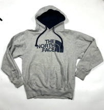The North Face Sweater Mens Medium Gray Hoodie Long Sleeve Pocket FAINT STAIN - $25.23
