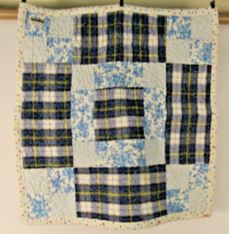 Vintage Hand Quilted Baby Crib Quilt Baby Changing Pad 22 x 22 - £9.95 GBP