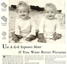 General Electric Exposure Meter 1939 Advertisement Adorable Twin Infants DWKK10 - £21.47 GBP