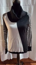 San Francisco Woman&#39;s Size Small Sweater Black White Stripes - $15.00