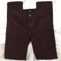 American Eagle Skinny Jeans Stretch Maroon Size 2 - $9.95