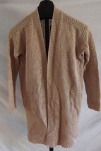 NWT Lauren Ralph Lauren Brown Linen Viscose Long Cardigan Sweater PM Ber... - £23.29 GBP