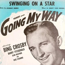 1945 Swinging On A Star Bing Crosby Antique Sheet Music Going My Way DWMsm1 - $29.99