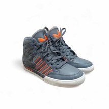 Adidas Hard Court Hi Big Logo Grey/Orange Basketball Sneakers - Men&#39;s Size 7 - £30.64 GBP