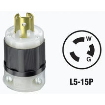 Twist-Locking Plug 15A 125V 2P3W 10-18AWG Nylon-Grounding - Leviton 4720-C - $0.99