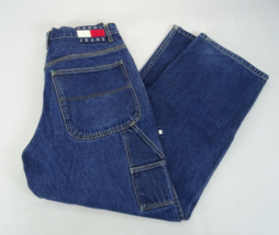 Tommy Hilfiger Carpenter Wide Leg Denim Jeans JNCO Style Skate Baggy Y2K... - $56.95