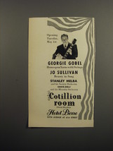 1951 Hotel Pierre Ad - Georgie Gobel Homespun Yarns with Strings Jo Sullivan - $18.49