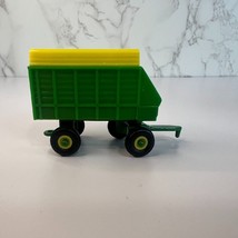 ERTL Green&amp;Yellow John Deere Single Axle Forage Wagon Trailer 2.25&quot; Meta... - €8,74 EUR