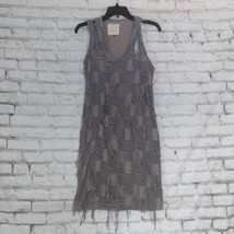 L&#39;art de River Island Dress Womens 14 Gray Sleeveless Distressed Shredded  - £19.77 GBP