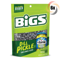 Full Box 6x Bigs Vlasic Dill Pickle Sunflower Seed Bags 5.35oz Do Flavor... - $30.64