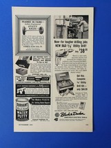 Vintage 1954 Black & Decker 3/8" Utility Drill - Half Page Original Ad - $6.64