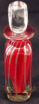 Steven Correia Signed Red w Silver Threading Perfume Bottle Norell II 19... - $119.00