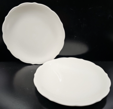 (2) Syracuse China White Scalloped Dinner Plates Set Vintage Restaurant ... - £30.29 GBP