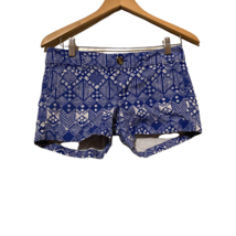 American Eagle Outfitters Womens Chinos Shorts Blue Tribal Stretch Mid R... - £7.77 GBP