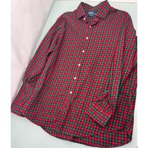 Vintage Polo Ralph Lauren Regent Men Shirt Tartan Plaid Button Up Long Sleeve XL - £27.37 GBP