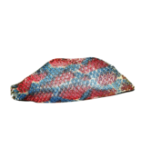 Python Print-on Tilapia Fish Leather Skin Hide Metallic Glitter Light Bu... - $6.23