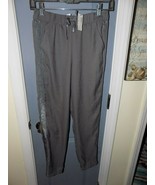 Justice Gray Tuxedo Pants Silver Glitter Stripe Lightweight Size 12 Girl... - $503.76 MXN