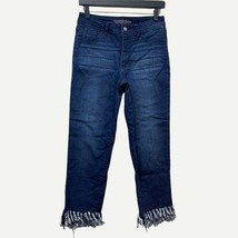 Women with Control Petite My Wonder Denim Fringe Jeans, Indigo, Size 4P ... - £12.64 GBP
