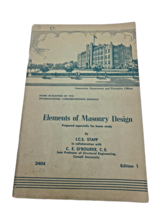 Elements of Masonry Design Vtg Booklet Home Study Book Correspondence Sc... - $18.49