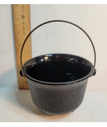 Black Glass Witches Cauldron with Wire Handle - $35.43 CAD