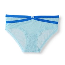 No Boundaries Women&#39;s Lace Hipsters Mock Split Waist Aqua Size Medium 1 ... - $9.74