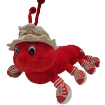 Commonwealth Red Dodie Caterpillar Plush Lots-a-Lots-a-Leggggggs 11&quot; 1984 Vtg - £10.22 GBP