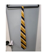 Nautica Gold Navy Stripe Tie Made in USA Preppy Business Silk 58” - $297.60 MXN