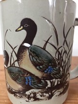 Pair Vtg Handcrafted Otagiri Japanese Stoneware Nesting Ducks Coffee Mugs Cups - £29.56 GBP