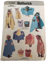 Butterick Sewing Pattern 3488 Bath Accessories Towels Kids Frog Duck Dog Uncut - £3.13 GBP