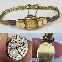 Vintage Bulova 23 Jewel watch Ladies 10K rolled gold plate Wrist 1950&#39;s - €28,55 EUR