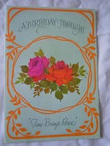 Vintage Rust Craft A Birthday Thought Card 1975 - £3.18 GBP