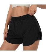 Athletic Shorts for Women Quick Dry, High Waisted Womens Running  (Black... - £14.43 GBP