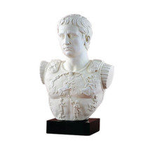 Augustus Primaporta Roman Emperor sculpture BUST Museum Replica Reproduction - £271.88 GBP