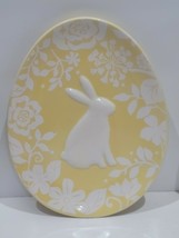 MAGENTA Easter Egg Oval Yellow Plate Bunny Rabbit Appetizer Salad M Stamp - £21.11 GBP