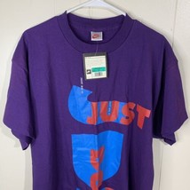 Vintage Deadstock Nike Just Do It T-Shirt Single Stitch XL Purple 90s Tag USA - £159.58 GBP