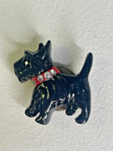 VINTAGE Scotty Terrier Button Cover Scottie Dog Resin Handpainted  - £6.61 GBP
