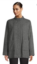 Eileen Fisher Women&#39;s Gray Minimalist Hemp &amp; Organic Cotton Covered Snap... - $136.50