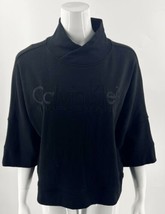 Calvin Klein Performance Sweatshirt Large Black Half Sleeve Loose Fit Pu... - $33.66