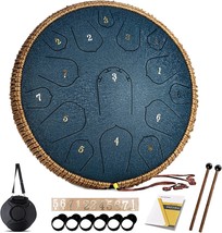 Hopwell 15 Note 14 Inch Steel Tongue Drum - Tongue Drum Instrument - Hand Pan - £72.70 GBP