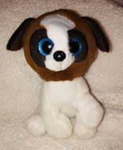 Small Puppy Dog Plush Stuffed Animal with Pretty Blue Glittery Eyes New No Tags - £7.40 GBP